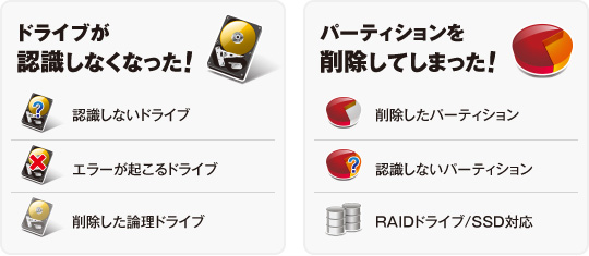 �h���C�u���F�����Ȃ��Ȃ����I�b�p�[�e�B�V�������폜���Ă��܂����I